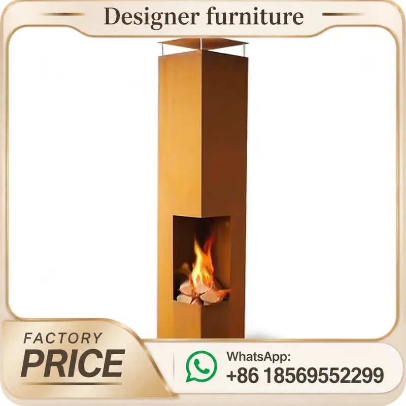 Outdoor Furniture Metal - Kompor Pelet Kayu Portabel Dengan Cerobong