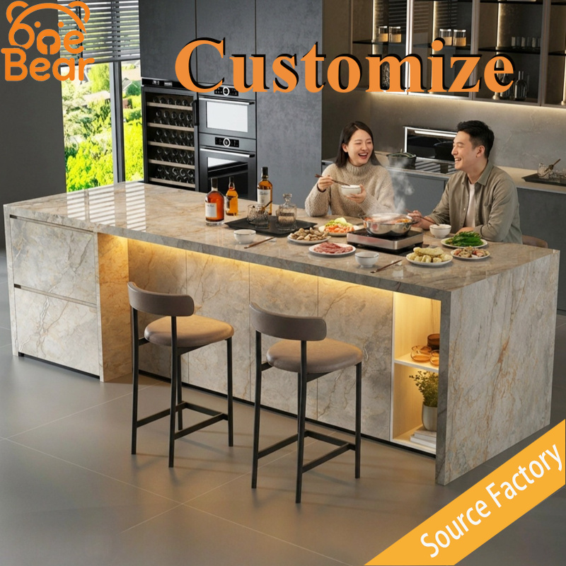 Outdoor Furniture Easy To Clean - Meja Dapur Marmer Solid Persegi, Papan