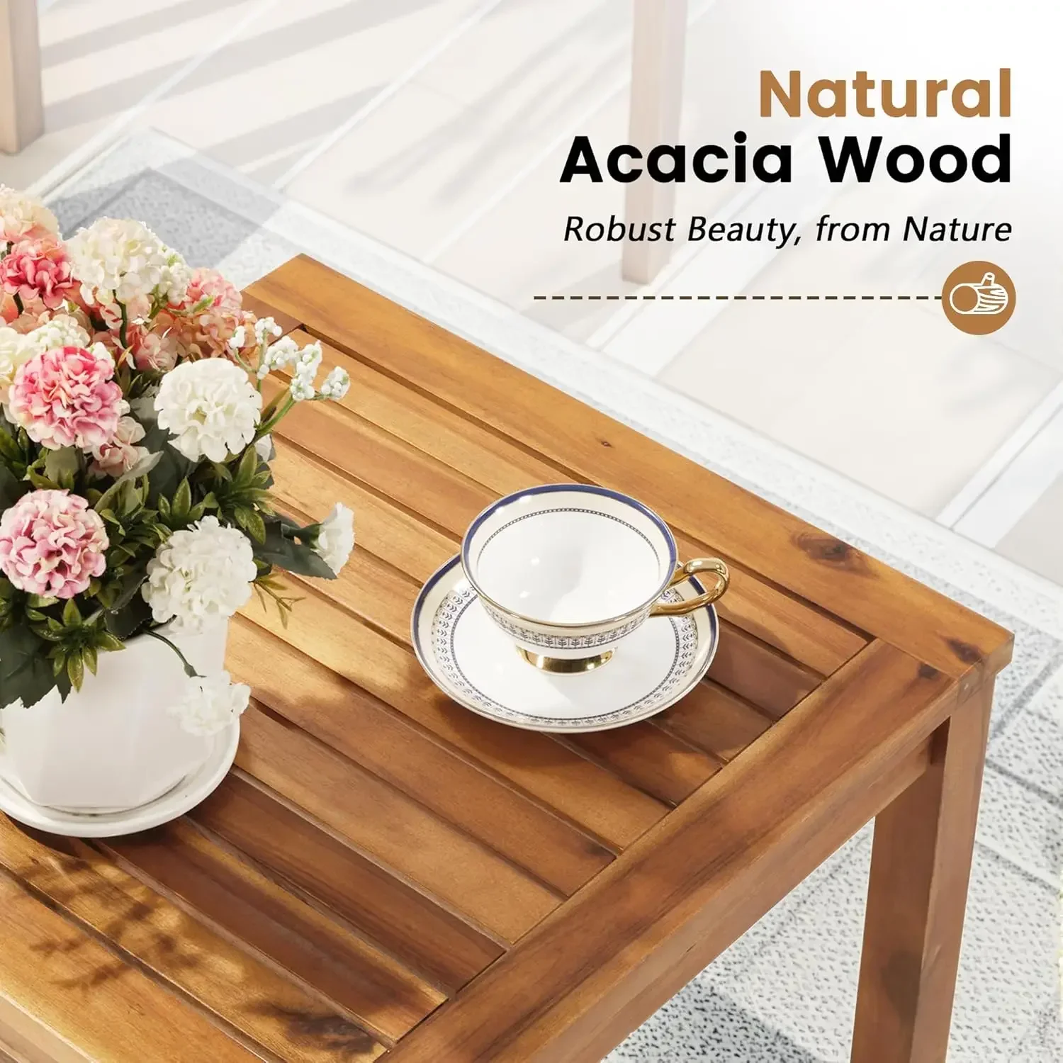 Outdoor Furniture Table And Chairs - Kursi Teras 3 Buah Set Furnitur