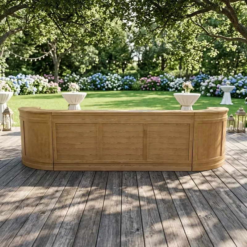 Outdoor Furniture Easy To Clean - Meja Bar Luar Ruangan Kayu Solid