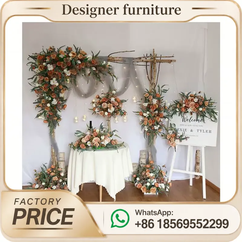 Outdoor Furniture Decor - Set Bunga Mawar Buatan dari Sutra