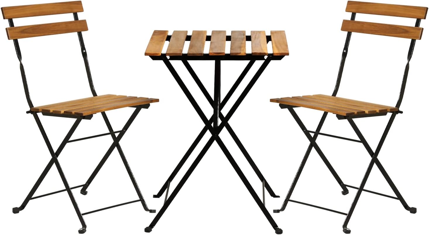 Outdoor Furniture Table And Chairs - Set bistro teras lipat 3 bagian