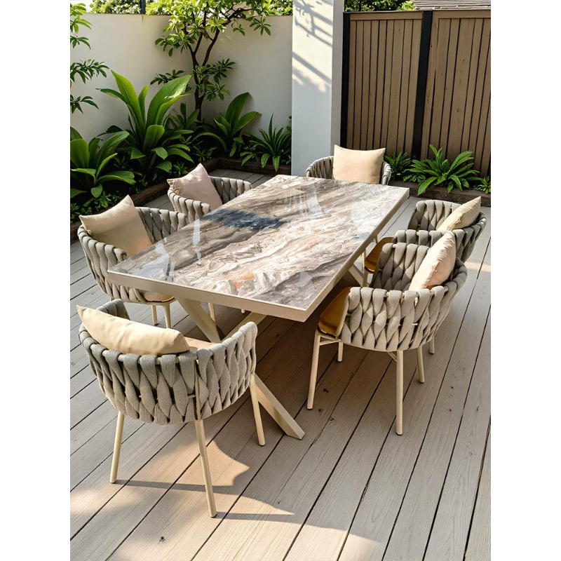 Outdoor Furniture Teak - Meja dan kursi luar ruangan bergaya