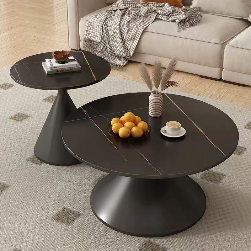 Outdoor Furniture Easy To Clean - Meja Kopi Oval Modern Berbahan Travertine