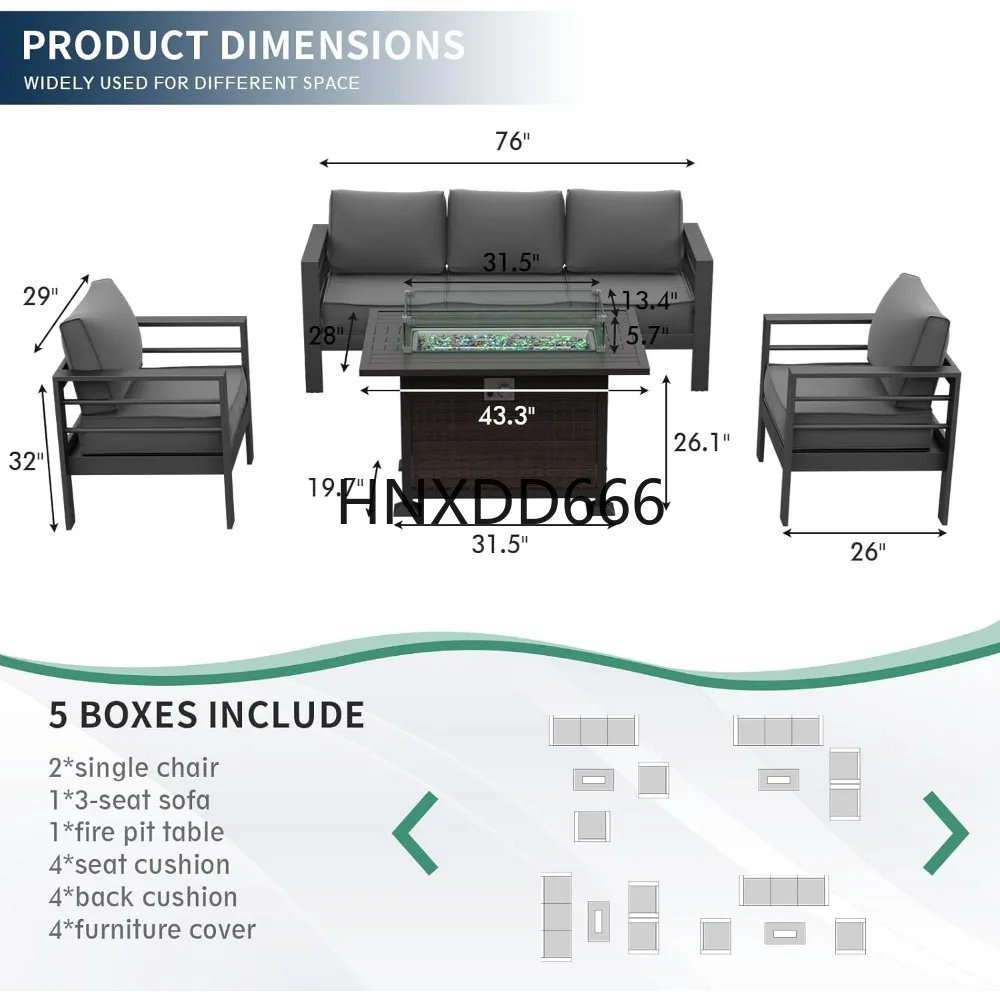 Set Furnitur Teras dengan Meja - Outdoor Furniture Fire Table ulasan dan harga