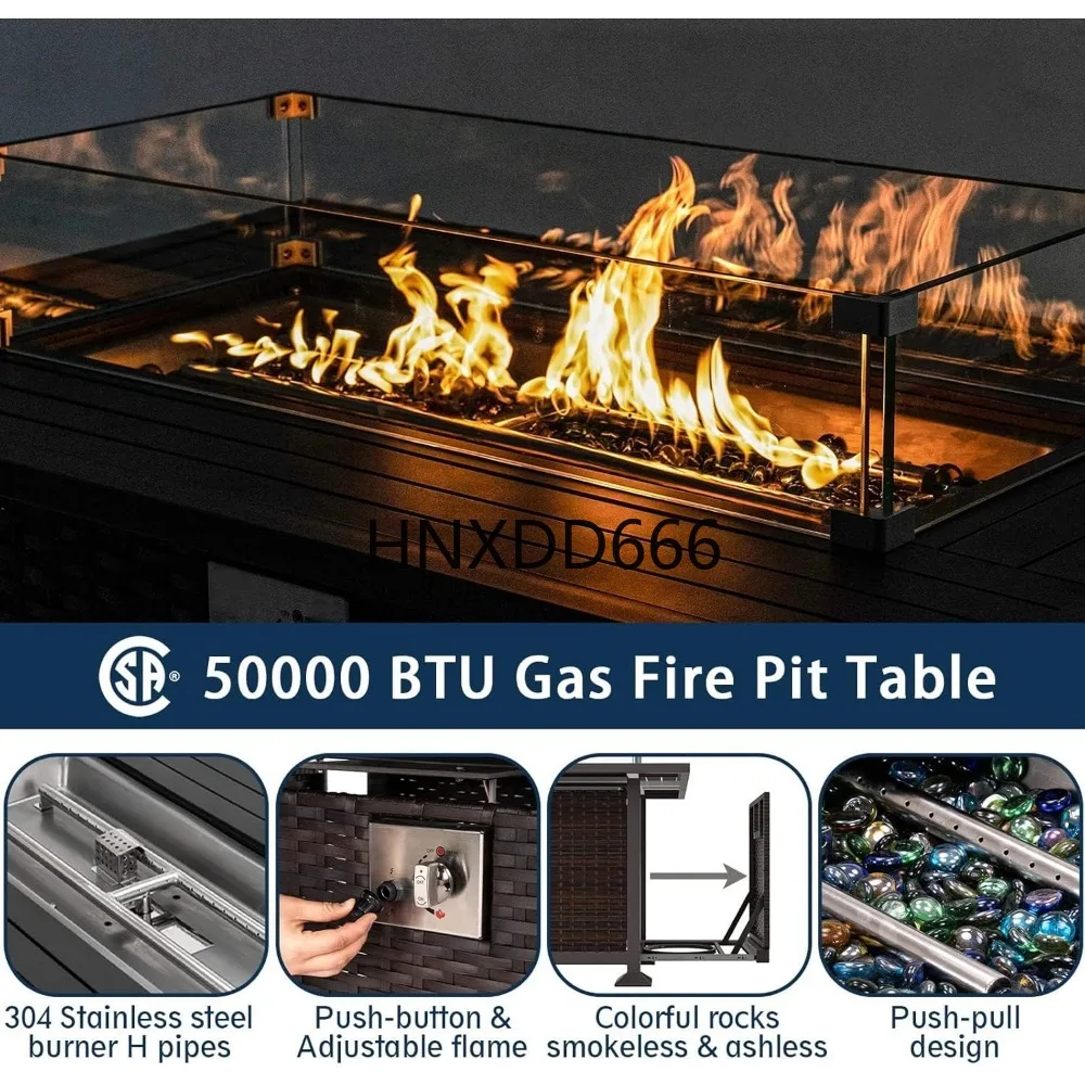 Set Furnitur Teras dengan Meja - Outdoor Furniture Fire Table ulasan dan harga