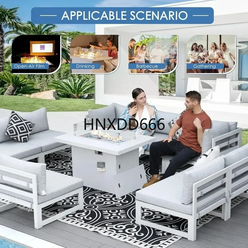 Set Sofa Teras Luar Ruangan 7- - Outdoor Furniture Fire Table ulasan dan harga