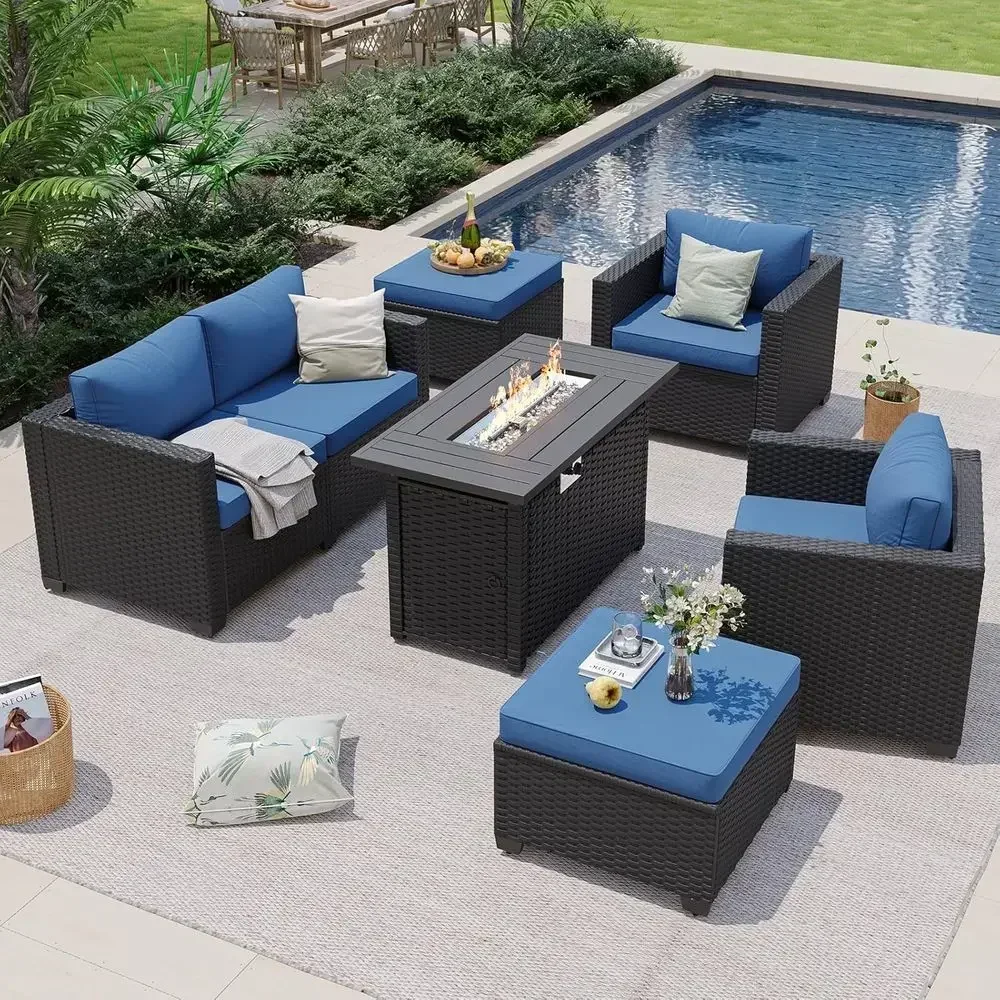Set Furnitur Teras Luar Ruanga - Outdoor Furniture Fire Table ulasan dan harga