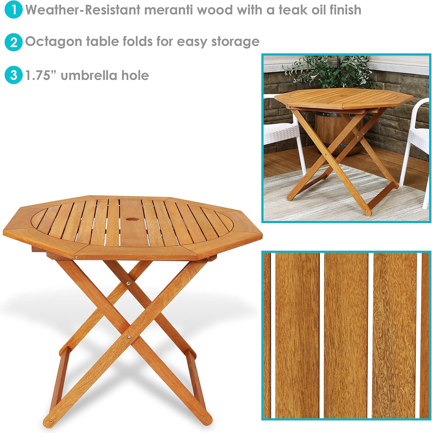 Meja Lipat Kayu Meranti untuk  - Outdoor Furniture Teak ulasan dan harga