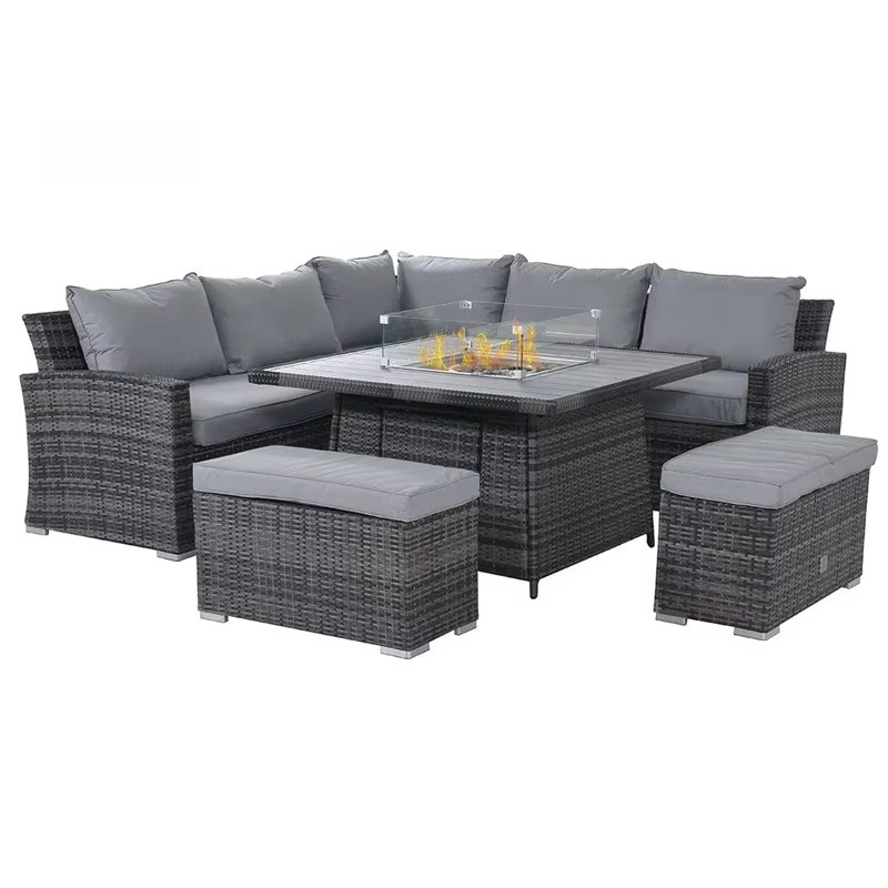 Set Furnitur Teras dengan Meja - Outdoor Furniture Fire Table ulasan dan harga