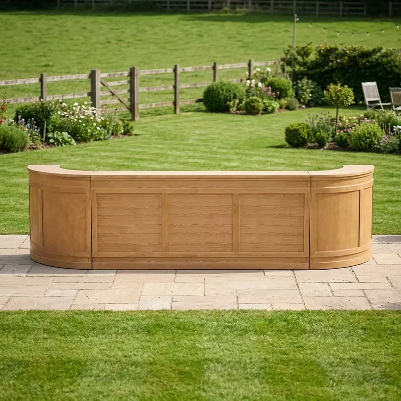 Meja Bar Luar Ruangan Kayu Sol - Outdoor Furniture Easy To Clean ulasan dan harga