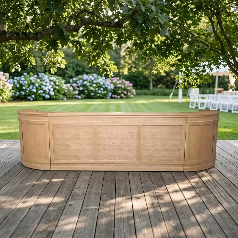 Meja Bar Luar Ruangan Kayu Sol - Outdoor Furniture Easy To Clean ulasan dan harga