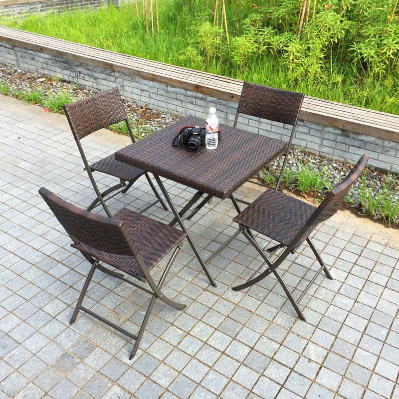 Set Meja dan Kursi Rotan Lipat - Outdoor Furniture Table And Chairs ulasan dan harga