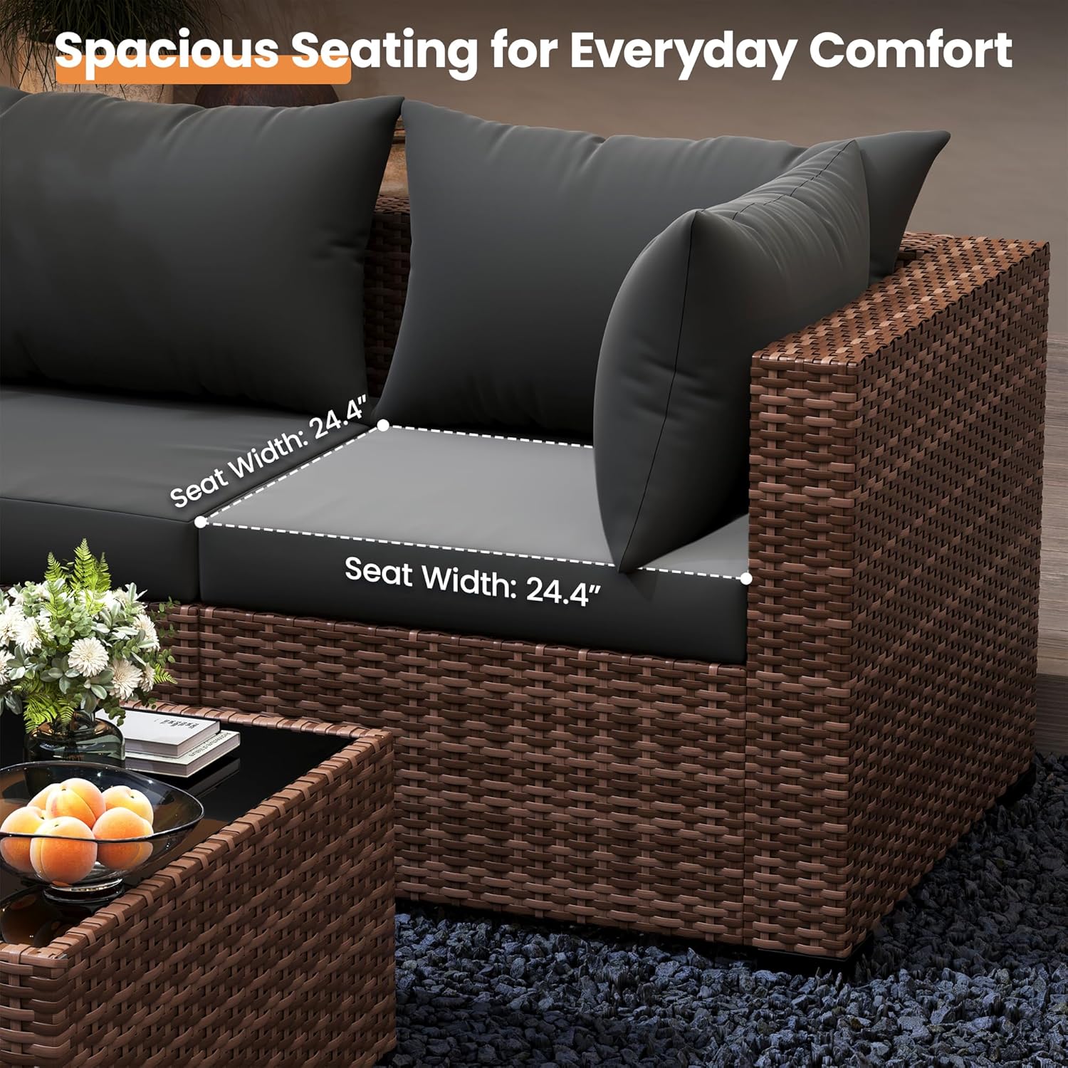 Set Sofa Seksional Luar Ruanga - Outdoor Furniture Fire Table ulasan dan harga
