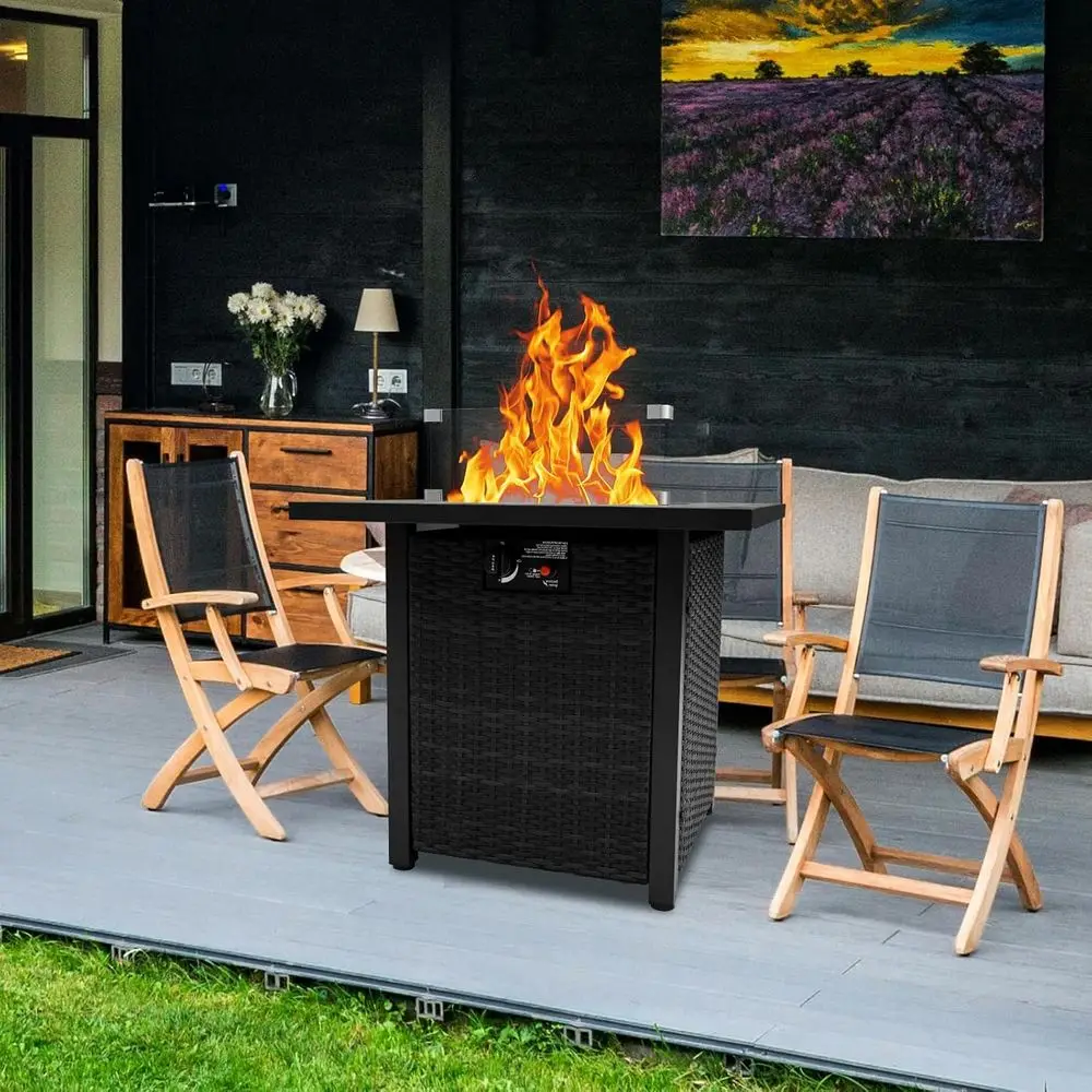 Set Furnitur Teras Luar Ruanga - Outdoor Furniture Fire Table ulasan dan harga