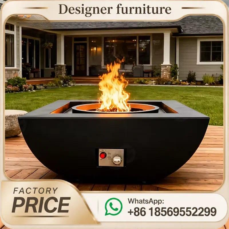 Meja Api Gas Luar Ruangan Kust - Outdoor Furniture Fire Table ulasan dan harga