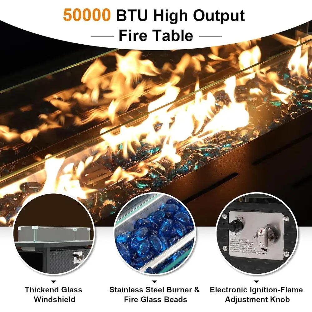 Set Furnitur Teras 8 Bagian de - Outdoor Furniture Fire Table ulasan dan harga