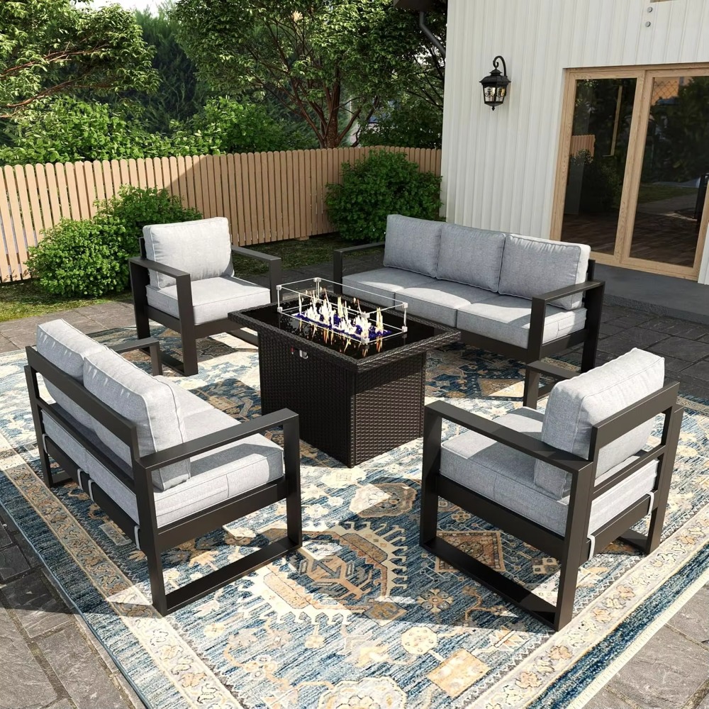 Set Kursi Teras Furnitur Balko - Outdoor Furniture Fire Table ulasan dan harga