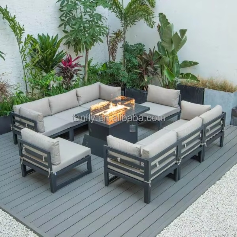 Set Furnitur Taman Modern Alum - Outdoor Furniture Fire Table ulasan dan harga