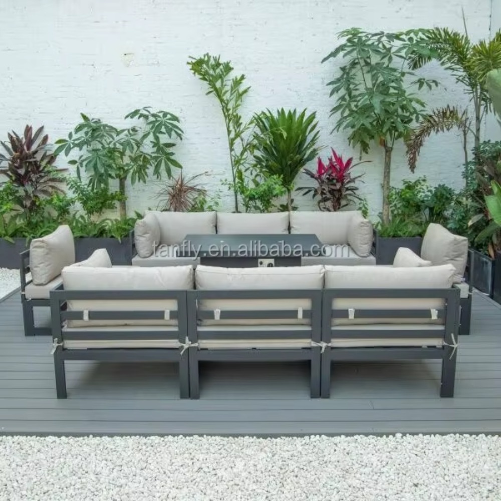 Set Furnitur Taman Modern Alum - Outdoor Furniture Fire Table ulasan dan harga
