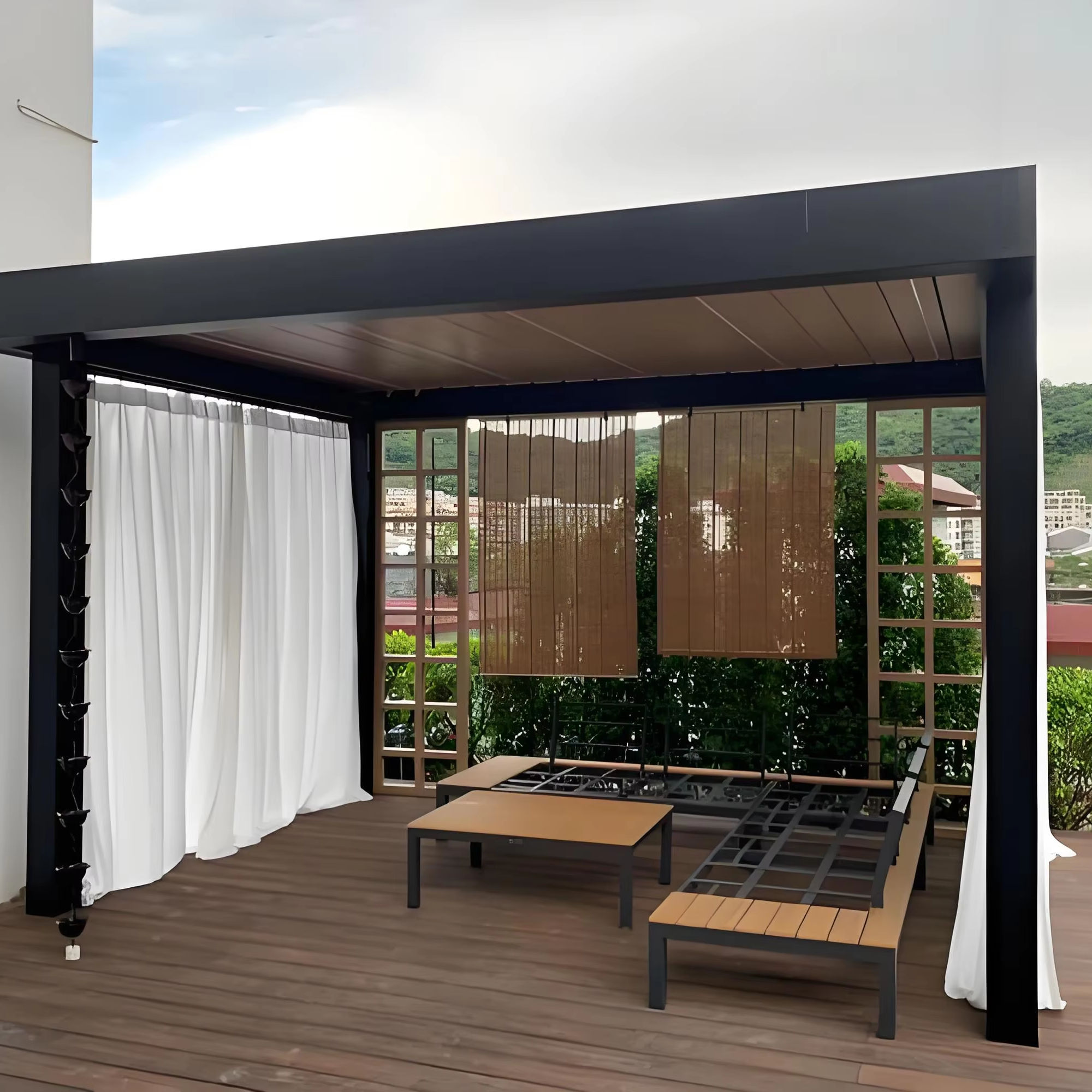 Gazebo Persegi Panjang dari Al - Outdoor Furniture Metal ulasan dan harga