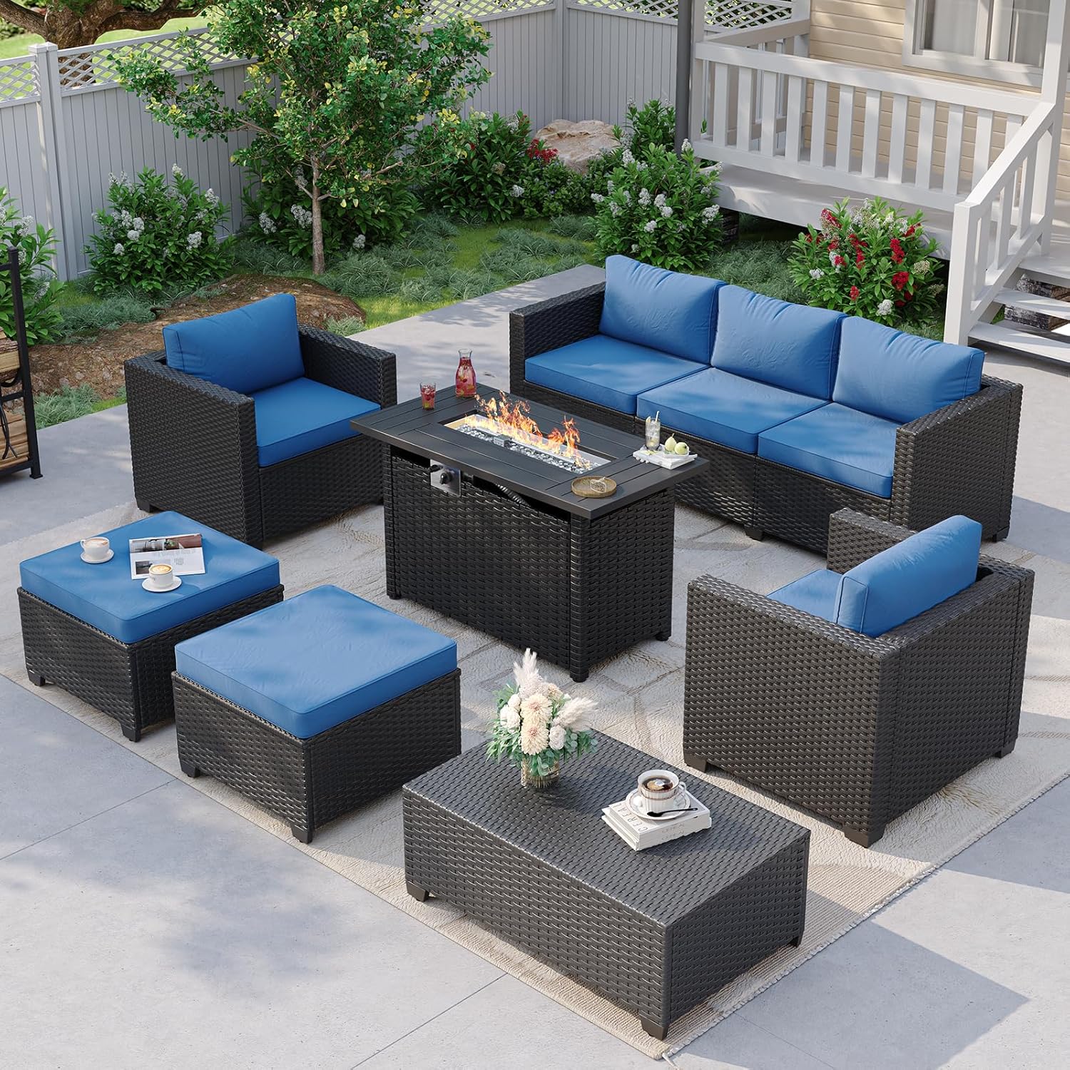 Sofa Seksional Luar Ruangan Bi - Outdoor Furniture Fire Table ulasan dan harga
