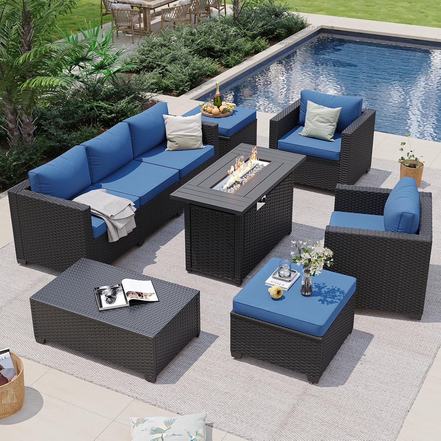 Sofa Seksional Luar Ruangan Bi - Outdoor Furniture Fire Table ulasan dan harga