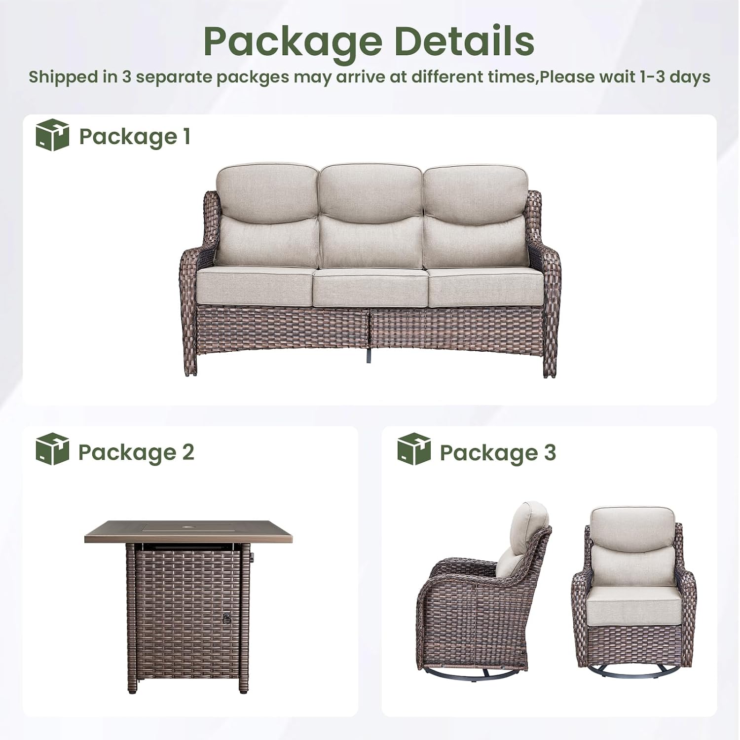Set Perabot Teras Mewah dengan - Outdoor Furniture Fire Table ulasan dan harga