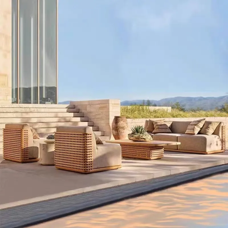 Set Sofa Kayu Jati Tahan Air u - Outdoor Furniture Teak ulasan dan harga
