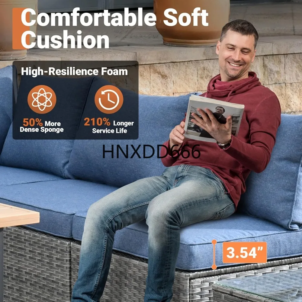 Set Furnitur Teras 8 Bagian un - Outdoor Furniture Fire Table ulasan dan harga