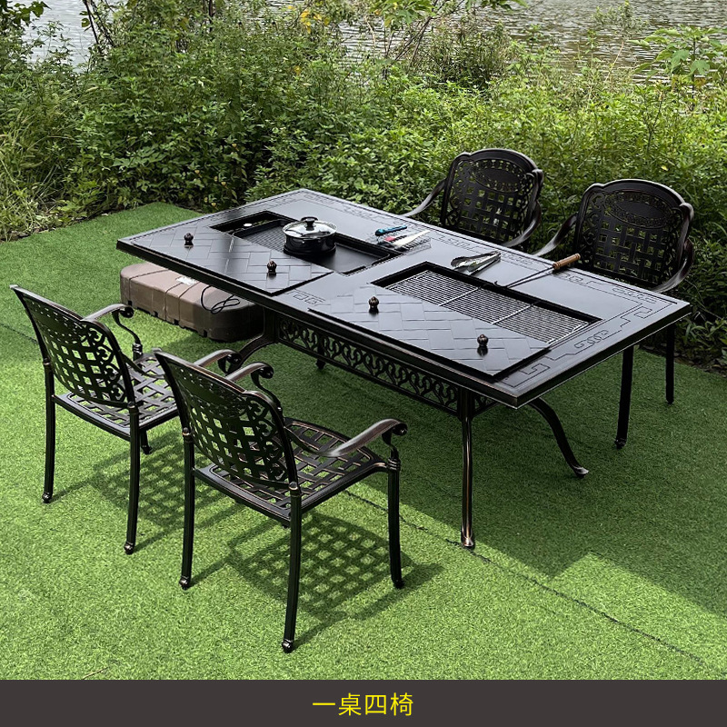 Kombinasi furnitur besi tempa  - Outdoor Furniture Table And Chairs ulasan dan harga